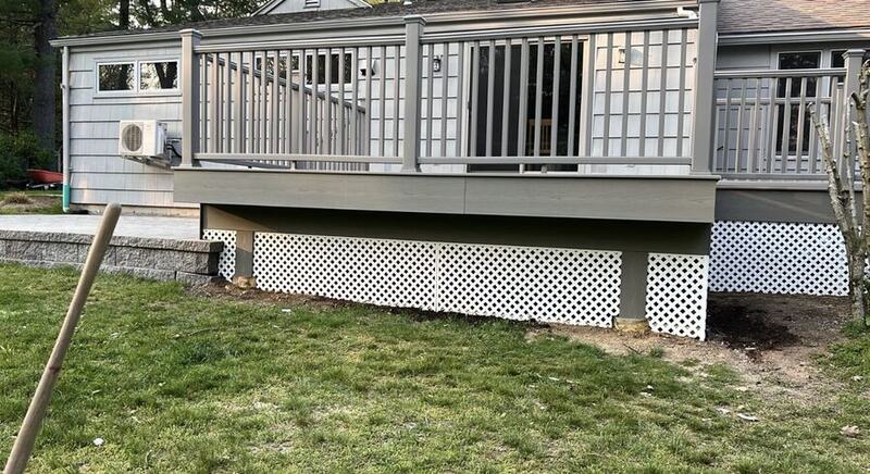 Older wood deck before replacement
